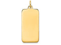 FJC Finejewelers 14k Yellow Gold Plain .011 Gauge Engravable Rectangular Disc Charm 13 x 32mm