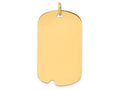 FJC Finejewelers 14k Yellow Gold Plain .011 Gauge Engraveable Dog Tag with Notch Disc Charm 18 x 34mm