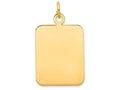 FJC Finejewelers 14k Yellow Gold Plain Rectangular .027 Gauge Engravable Disc Charm