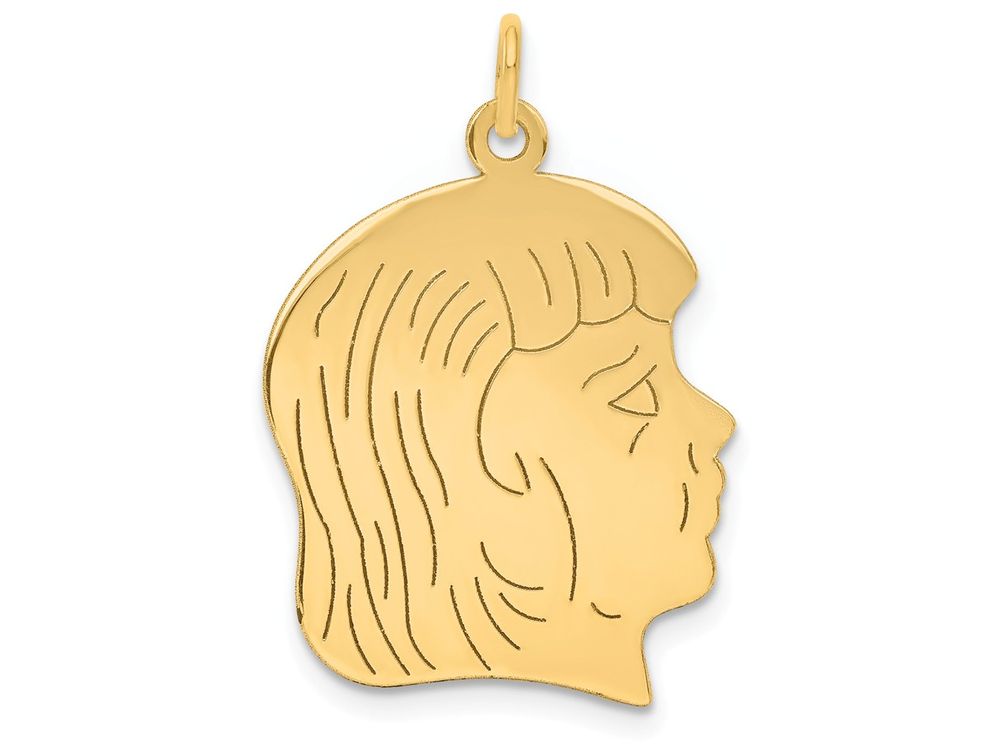FJC Finejewelers 14k Yellow Gold Girl Head Charm