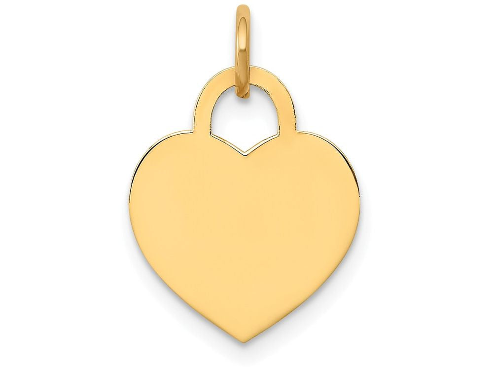 FJC Finejewelers 14k Yellow Gold Small Engravable Heart Charm