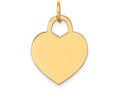 FJC Finejewelers 14k Yellow Gold Medium Engravable Heart Charm