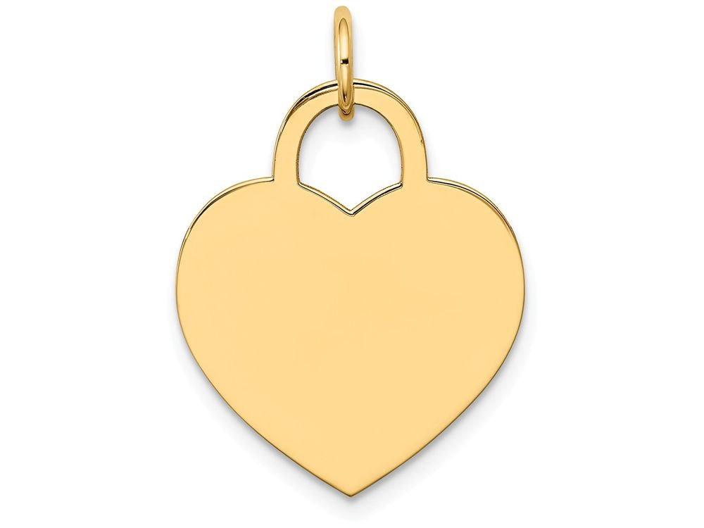 FJC Finejewelers 14k Yellow Gold Large Engravable Heart Charm