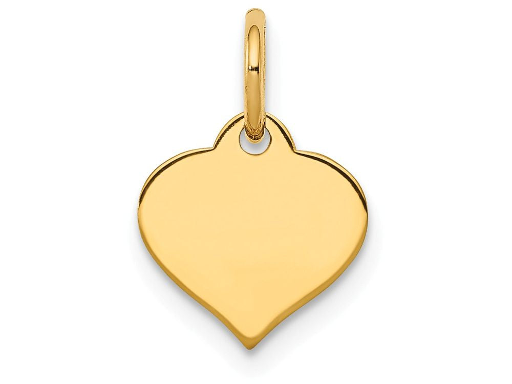 FJC Finejewelers 14k Yellow Gold Heart Disc Charm 0.011 gauge 10 x 14mm