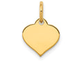 FJC Finejewelers 14k Yellow Gold Heart Disc Charm 10 x 14mm 0.018 gauge