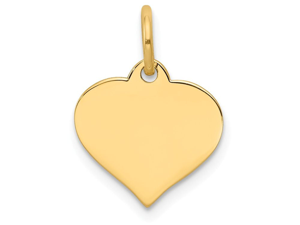 FJC Finejewelers 14k Yellow Gold Heart Disc Charm 12 x 17mm