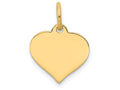 FJC Finejewelers 14k Yellow Gold Heart Disc Charm 12 x 17mm 0.018 gauge