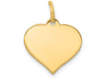 FJC Finejewelers 14k Yellow Gold Heart Disc Charm 14 x 18mm 0.009 gauge
