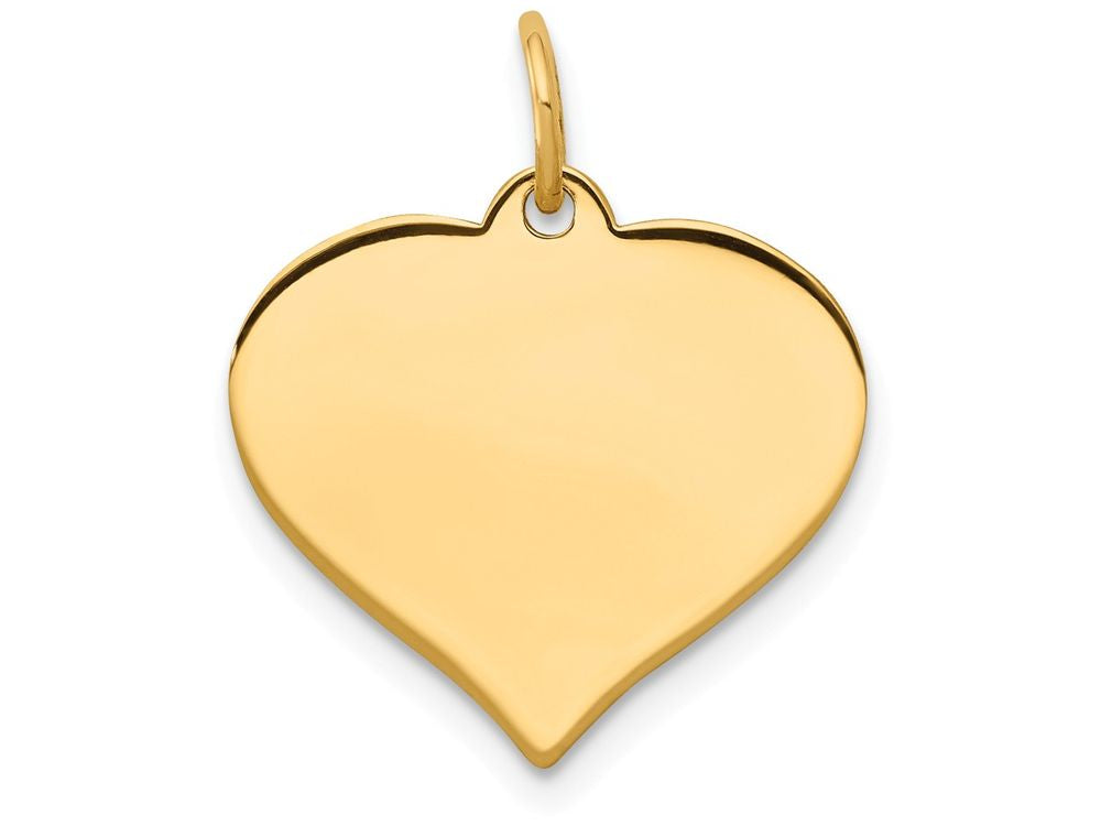 FJC Finejewelers 14k Yellow Gold Heart Disc Charm 0.011 gauge 17 x 19mm