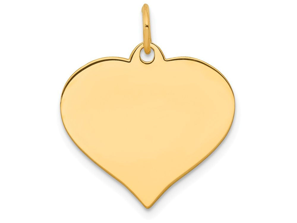 FJC Finejewelers 14k Yellow Gold Heart Disc Charm