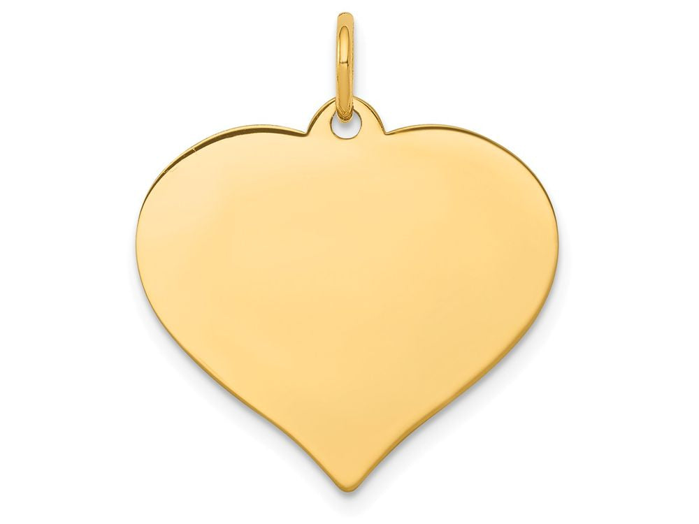 FJC Finejewelers 14k Yellow Gold Heart Disc Charm