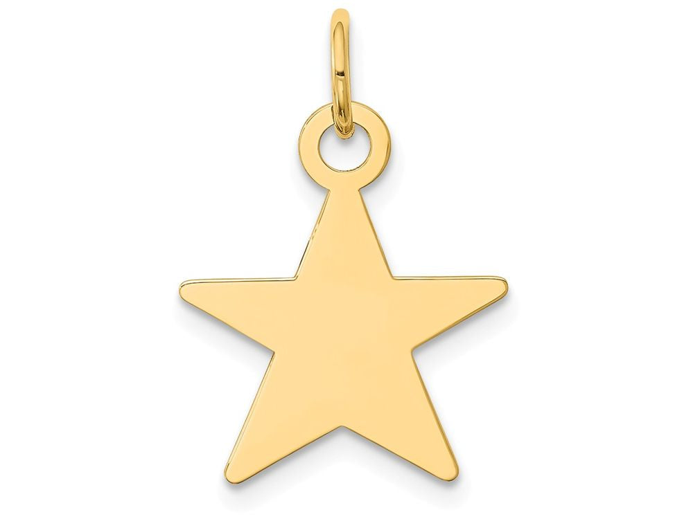 FJC Finejewelers 14k Yellow Gold Star Disc Charm