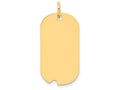 FJC Finejewelers 14k Yellow Gold Plain .013 Gauge Engravable Dog Tag with Notch Disc Charm