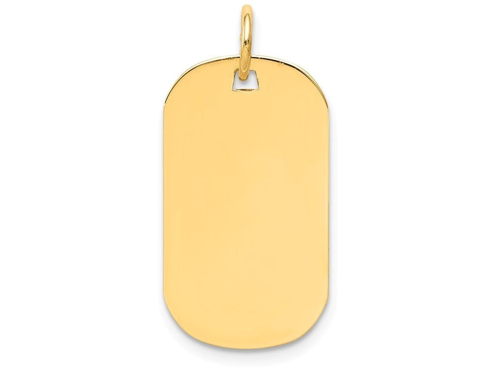 FJC Finejewelers 14k Yellow Gold Plain .013 Gauge Engraveable Dog Tag Disc Charm