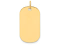 FJC Finejewelers Solid 14k Yellow Gold Plain .011 Gauge Engraveable Dog Tag Disc Charm 14 x 26mm