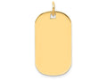 FJC Finejewelers 14k Yellow Gold Plain .018 Gauge Engraveable Dog Tag Disc Charm