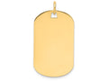 FJC Finejewelers 14k Yellow Gold Plain .018 Gauge Polished Engraveable Dog Tag Disc Charm