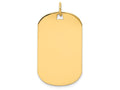 FJC Finejewelers 14k Yellow Gold Plain .013 Gauge Engraveable Dog Tag Disc Charm 18 x 32mm