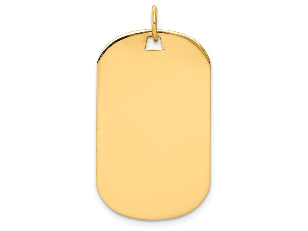FJC Finejewelers 14k Yellow Gold Plain .027 Gauge Engraveable Dog Tag Disc Charm
