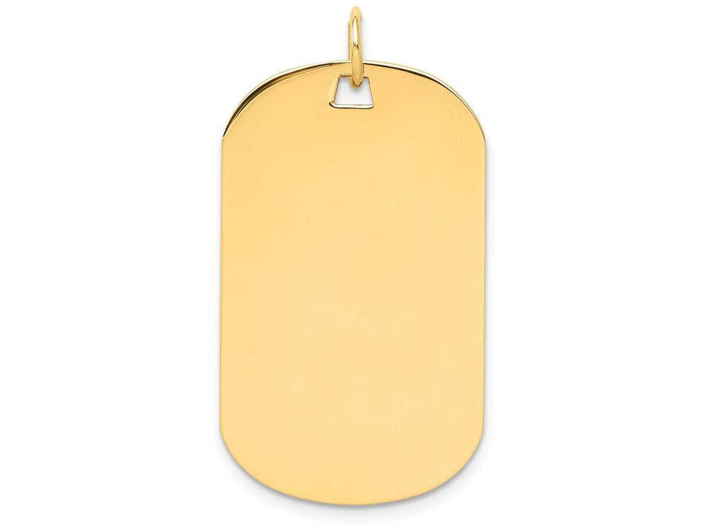 FJC Finejewelers 14k Yellow Gold Plain .011 Gauge Engraveable Dog Tag Disc Charm