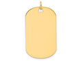FJC Finejewelers 14k Yellow Gold Plain .018 Gauge Engraveable Dog Tag Disc Charm 20 x 36mm