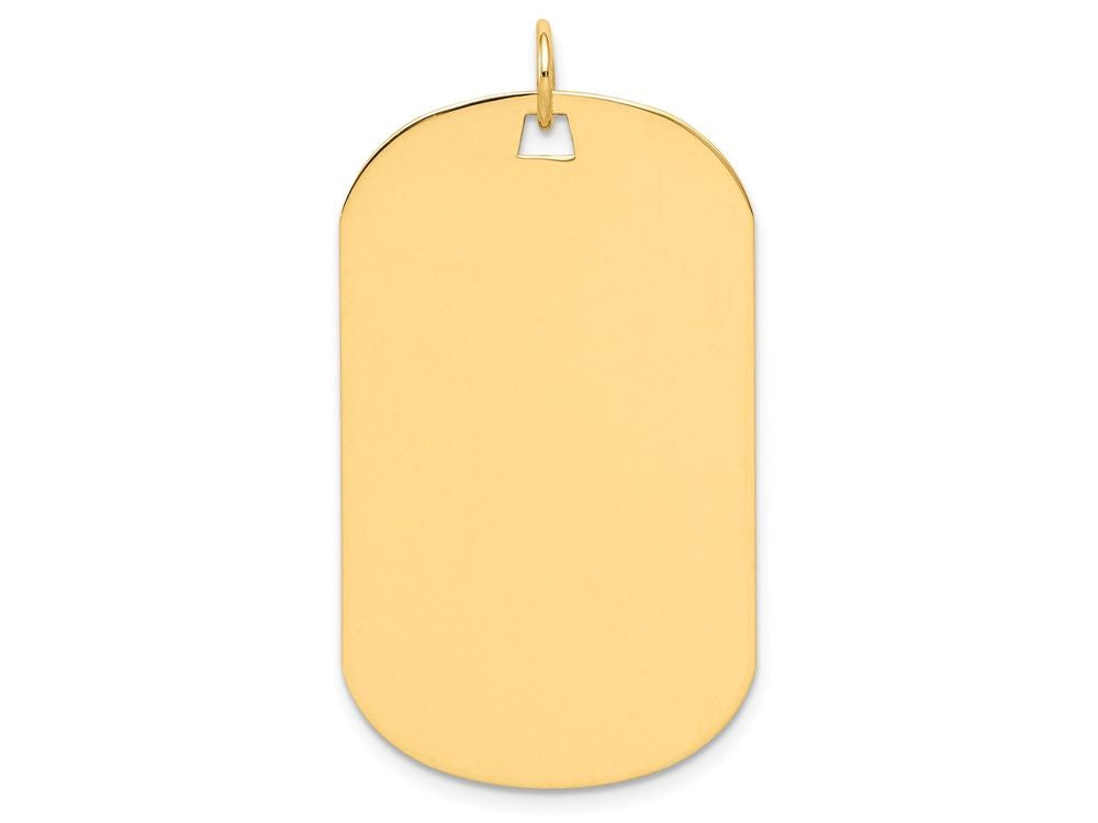 FJC Finejewelers 14k Yellow Gold Plain .018 Gauge Engraveable Dog Tag Disc Charm