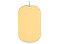 FJC Finejewelers 14k Yellow Gold Plain .027 Gauge Engraveable Dog Tag Disc Charm
