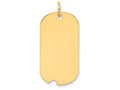 FJC Finejewelers 14k Yellow Gold Plain .009 Gauge Engraveable Dog Tag with Notch Disc Charm