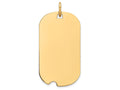FJC Finejewelers 14k Yellow Gold Plain .011 Gauge Engraveable Dog Tag with Notch Disc Charm