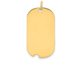 FJC Finejewelers 14k Yellow Gold Plain .018 Gauge Engraveable Dog Tag with Notch Disc Charm