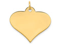 FJC Finejewelers 14k Yellow Gold Plain .018 Gauge Engraveable Heart Disc Charm 25 x 25mm