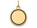 FJC Finejewelers 14k Yellow Gold with Enamel .027 Gauge Circular Engravable Disc Charm