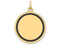 FJC Finejewelers 14k Yellow Gold with Enamel .027 Gauge Circular Engravable Disc Charm 19 x 26mm