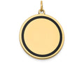 FJC Finejewelers 14k Yellow Gold with Enamel .027 Gauge Circular Engravable Disc Charm
