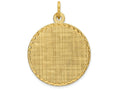 FJC Finejewelers 14k Yellow Gold Patterned .013 Gauge Circular Engravable Disc Charm