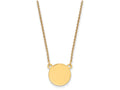 FJC Finejewelers 14k Yellow Gold Plain .027 Gauge Circular Engravable Disc 18 Inch Necklace