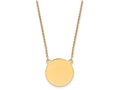 FJC Finejewelers 14k Yellow Gold Plain .027 Gauge 17mm Circular Engravable Disc 18 Inch Necklace