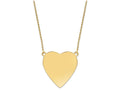 FJC Finejewelers 14k Yellow Gold Plain .018 Gauge Heart Engravable Disc 18 Inch Necklace