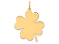 FJC Finejewelers 14k Yellow Gold Plain .018 Gauge Engravable Clover Disc Charm