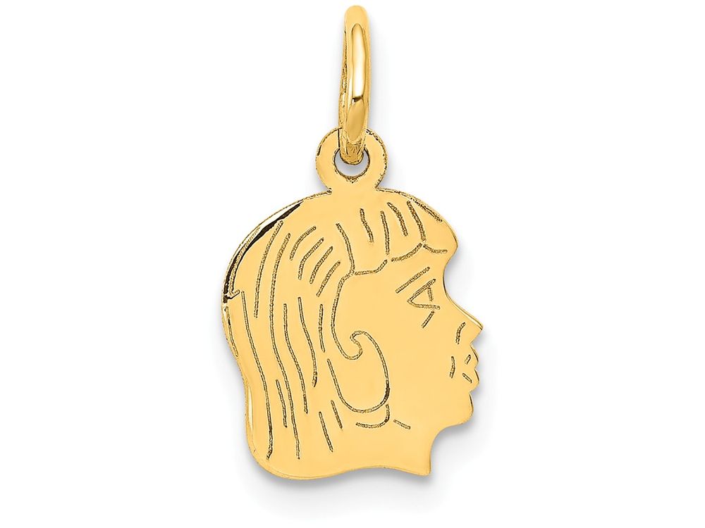 FJC Finejewelers 14k Yellow Gold Girl Head Charm