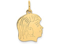 FJC Finejewelers 14k Yellow Gold Girl Head Charm 13 x 22mm