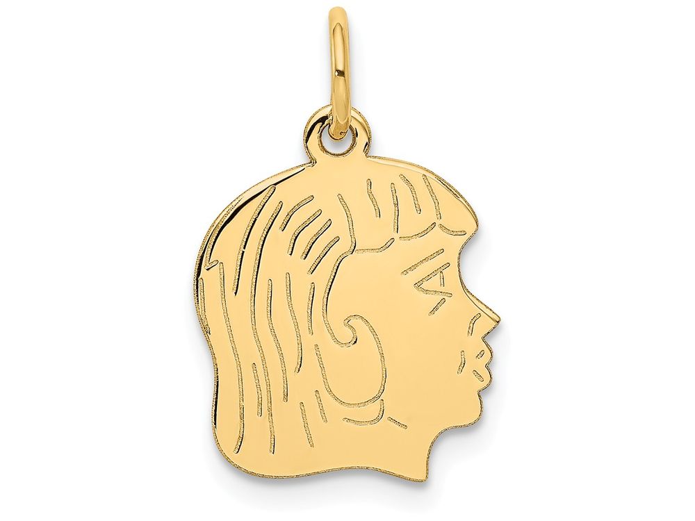 FJC Finejewelers 14k Yellow Gold Girl Head Charm