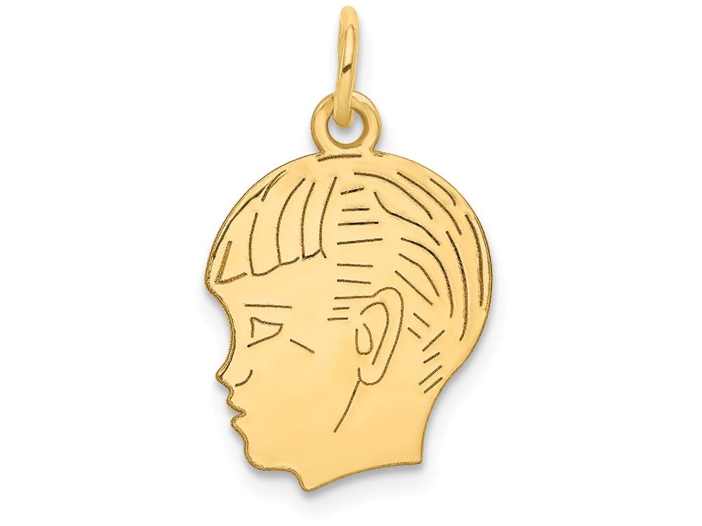 FJC Finejewelers 14k Yellow Gold Boy Head Charm