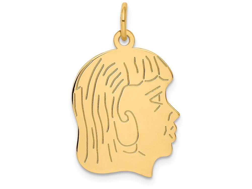 FJC Finejewelers 14k Yellow Gold Girl Head Charm