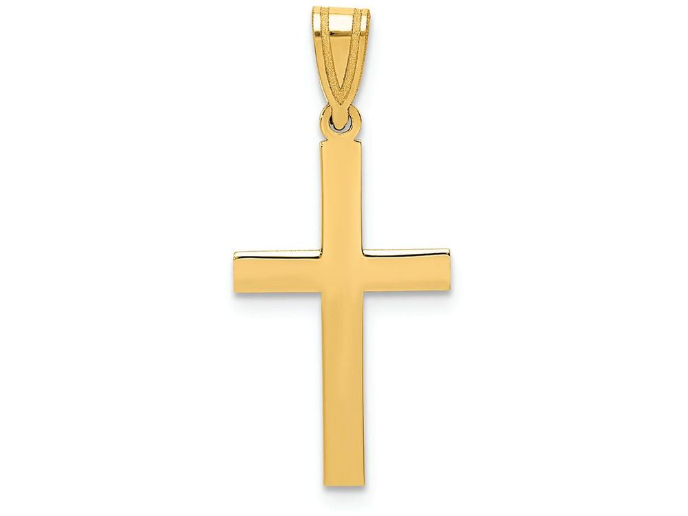 FJC Finejewelers 14k Yellow Gold Sand Blasted Cross Charm