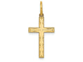 FJC Finejewelers 14k Yellow Gold Laser Designed Cross Charm 11 x 23mm