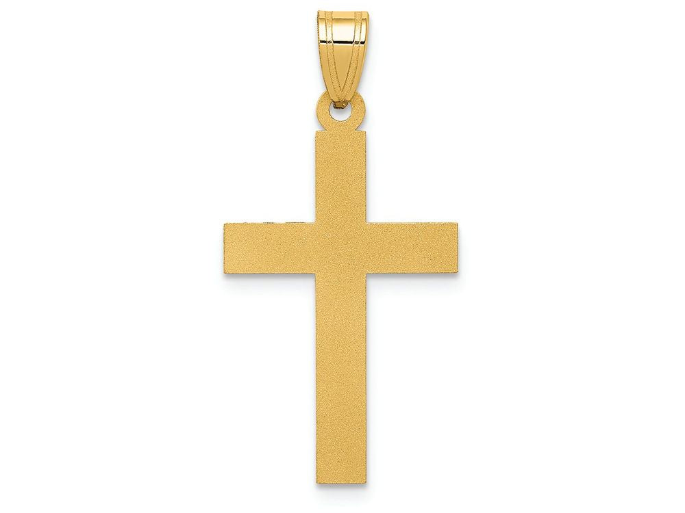 FJC Finejewelers 14k Yellow Gold Sand Blasted Cross Charm
