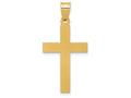 FJC Finejewelers 14k Yellow Gold Sand Blasted Cross Charm