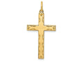 FJC Finejewelers 14k Yellow Gold Laser Designed Cross Charm 17 x 32mm