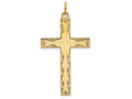 FJC Finejewelers 14k Yellow Gold Laser Designed Cross Charm